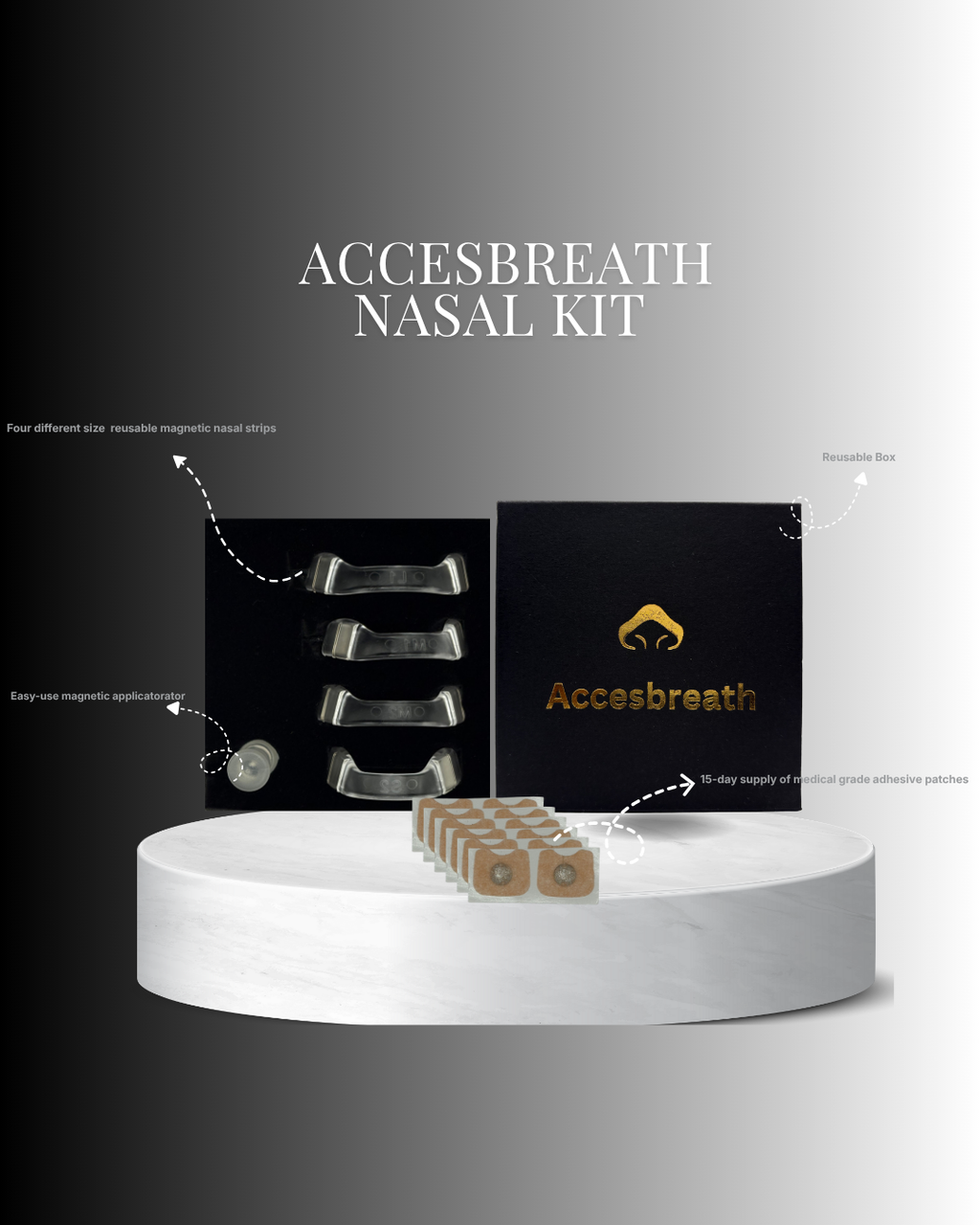 Accesbreath Magnetic Nasal Strips – Stylish Breathing Accessory in Multiple Colors